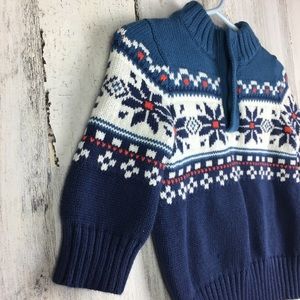 Baby Gap | Blue Snowflake Pullover Sweater